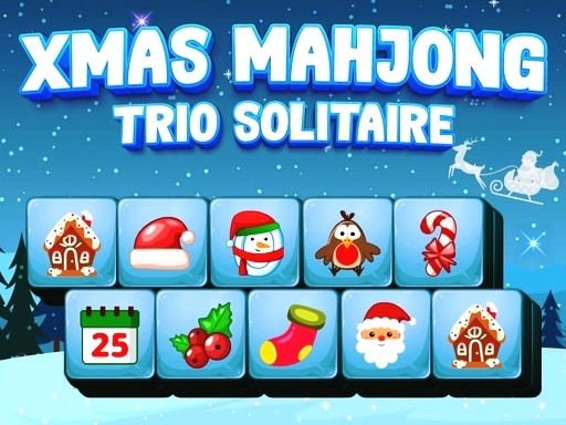 Xmas Mahjong Trio Solitaire online Puzzle game