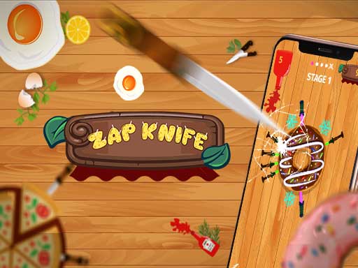 Zap knife: Knife Hit to target online Hypercasual game