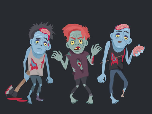 Zombies And Skeletons Coloring online Puzzle game